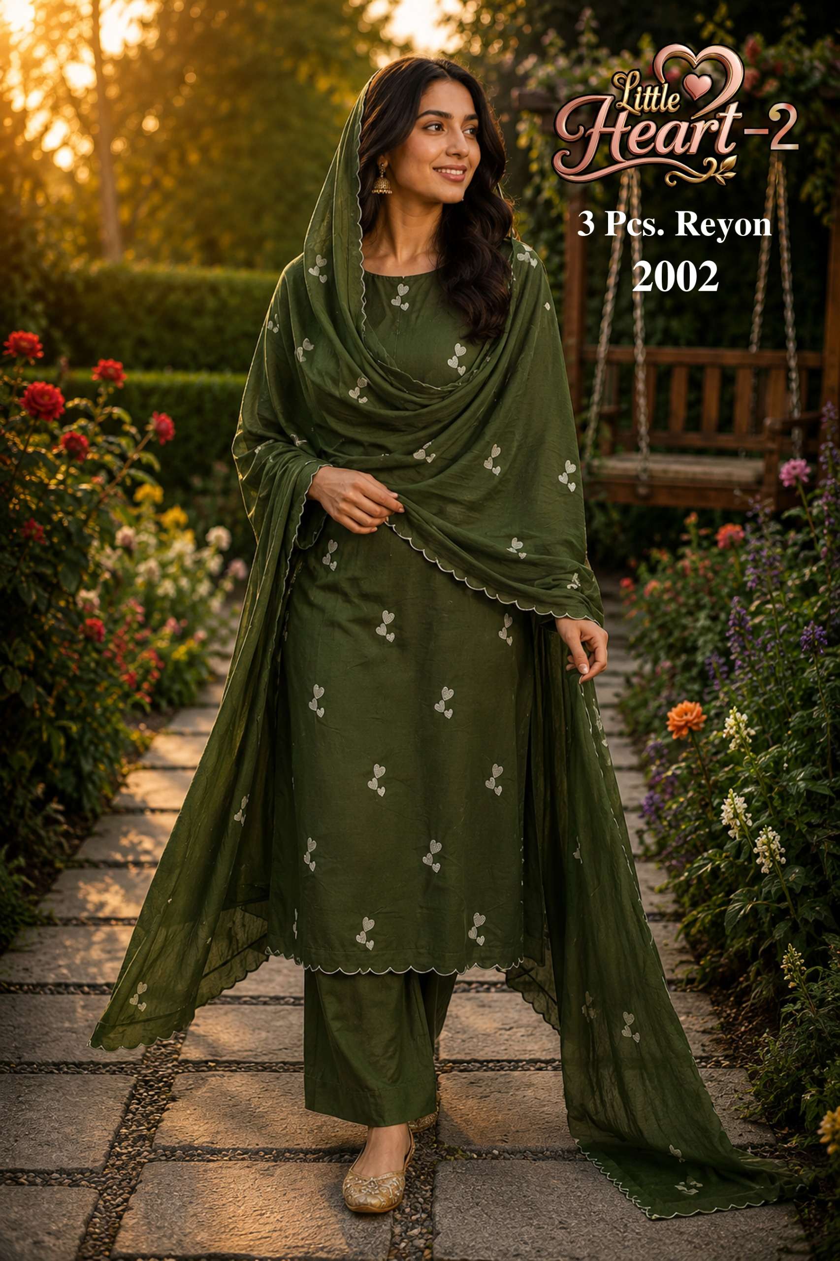 LITTLE HEART REYON VOL 2 RAYON WORK SALWAR SUIT COLLECTION UNSTITCH BRAND SURAT MARKET